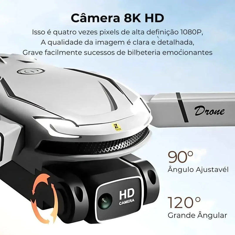 Drone SKYVIEW X8 8K Profissional com GPS e Câmera Ultra HD | Innova Fácil