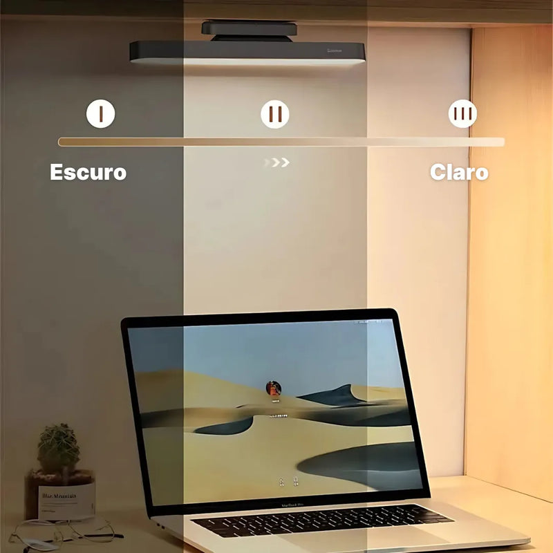 Luminária Baseus Magnética LED Recarregável com Escurecimento Gradual | Innova Fácil